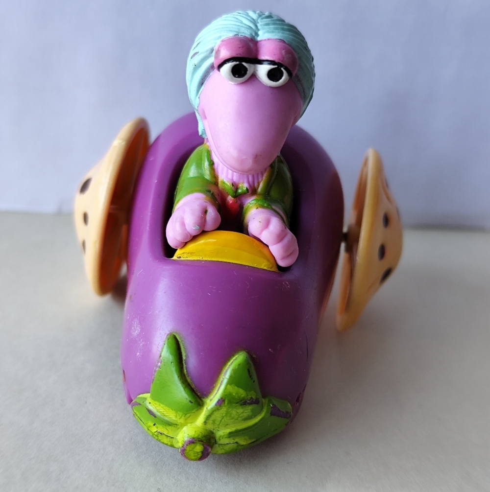 3/$25💙1988 Mcdonalds Happy Meal Toy Fraggle Rock Mokey Eggplant Purple Car
